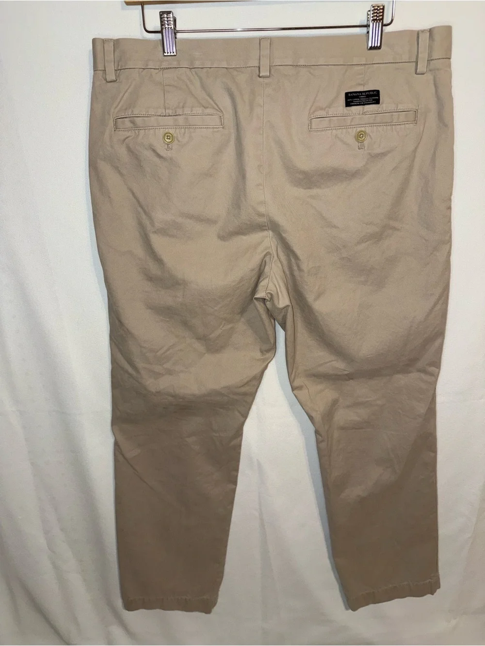 Banana Republic Men’s Aidan Chino Classic Fit Tan/Beige Pants Size 35x30 Cotton